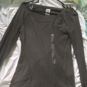 Grey thermal waffle long sleeve
